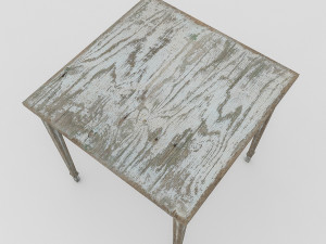 Old wooden table model 3D 모델