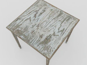 Old wooden table model 3D Model