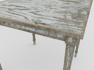 Old wooden table model 3D 모델