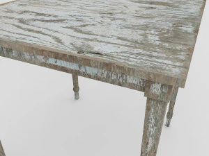 Old wooden table model 3D Model