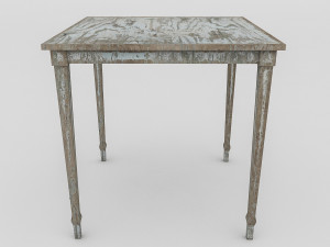Old wooden table model 3D 모델