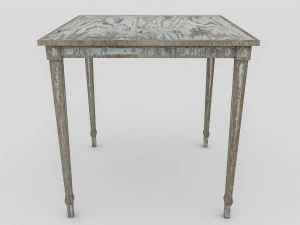 Old wooden table model 3D Model
