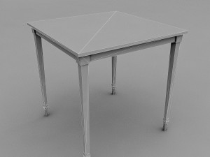 Old wooden table model 3D 모델