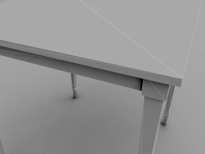 Old wooden table model 3D 모델