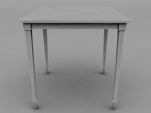 Old wooden table model 3D 모델