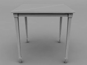 Old wooden table model 3D Model