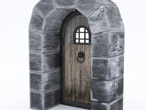 Old castle gate model 3D Model