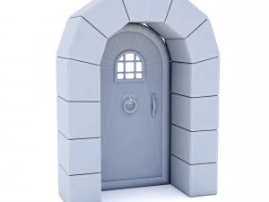 Old castle gate model 3D Model
