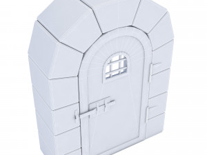 Old castle gate model Model 3D