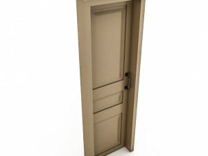 3D Wooden Door Basic Modelo 3D