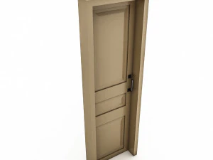 3D Wooden Door Basic 3D Model