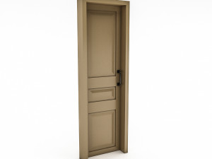 3D Wooden Door Basic Modelo 3D