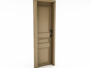 3D Wooden Door Basic 3D Model