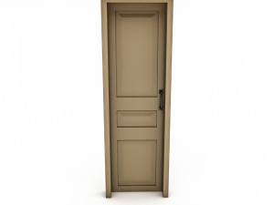 3D Wooden Door Basic Modelo 3D