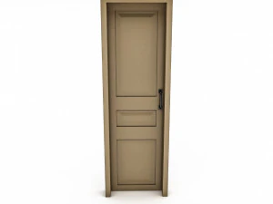 3D Wooden Door Basic 3D Model