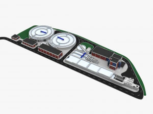 3D Treatment plant 3D Model