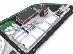 3D Treatment plant 3D Модель