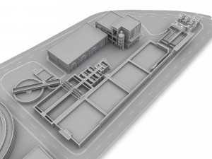 3D Treatment plant 3D Модель