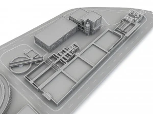 3D Treatment plant 3D Model