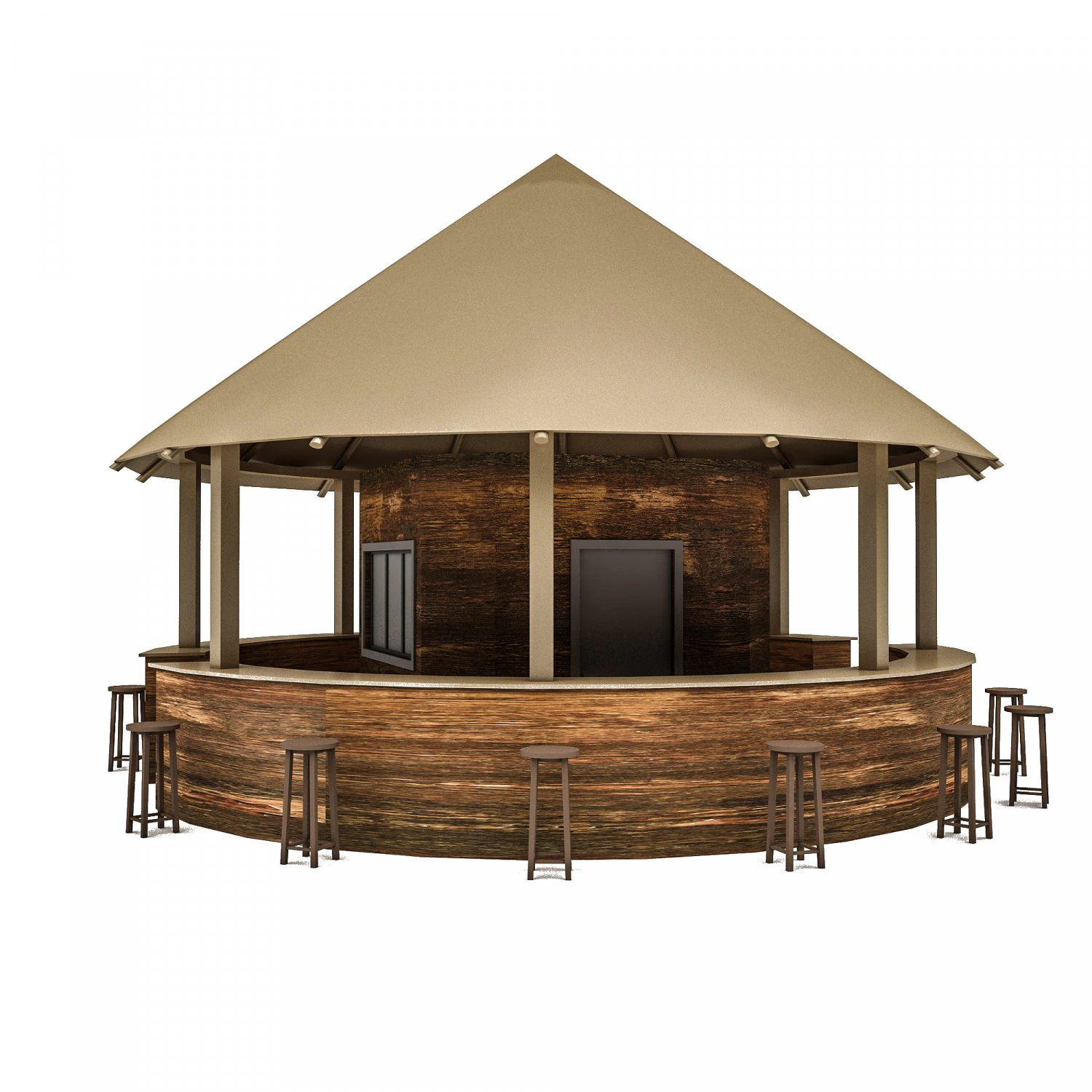 Bohemian bar 02 model 3D Model .c4d .max .obj .3ds .fbx .stl .blend