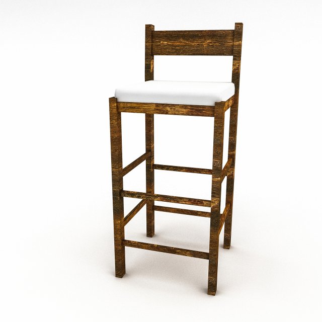 Bohemian bar chair 3D Model 3D .c4d .max .obj .3ds .fbx .stl .blend 
