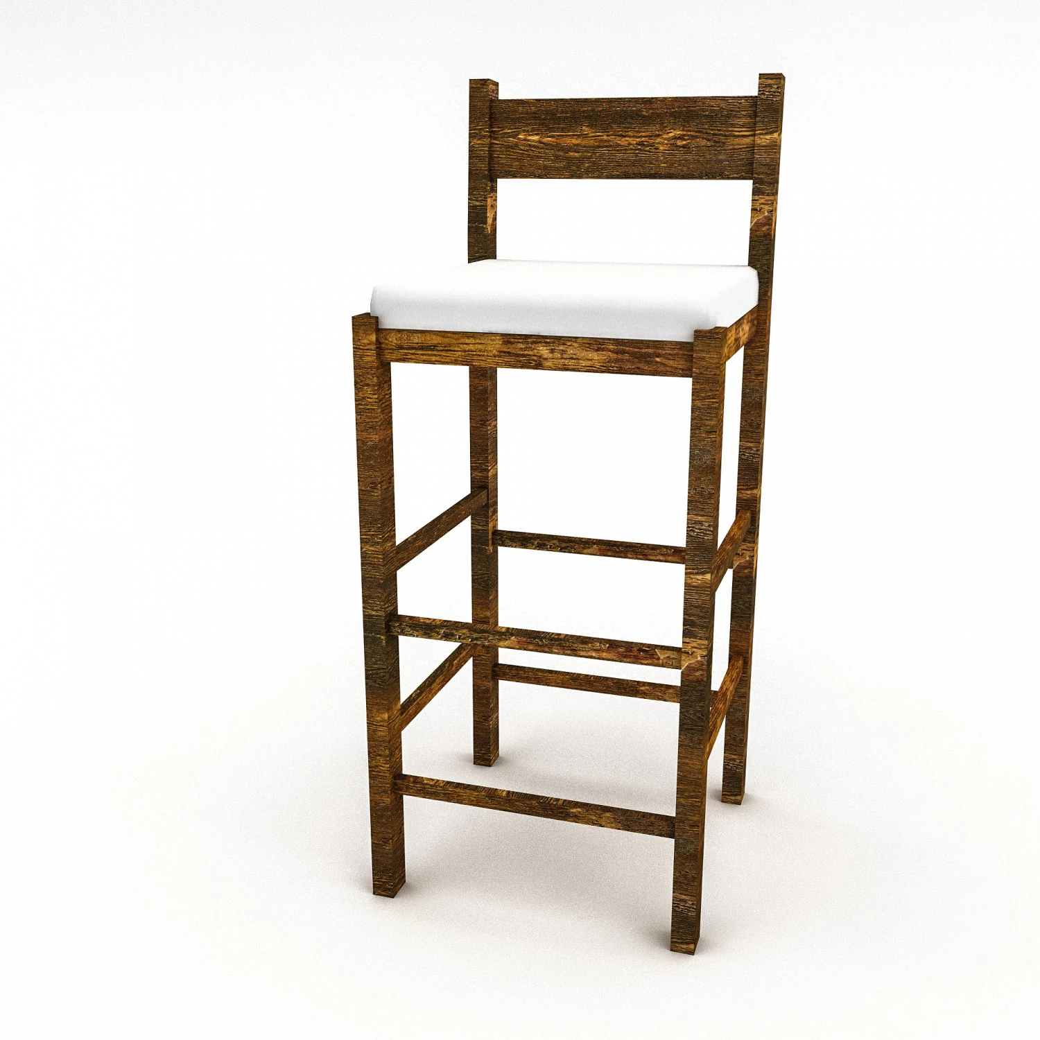 Bohemian bar chair 3D 3D Model .c4d .max .obj .3ds .fbx .stl .blend