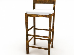 Bohemian bar chair 3D 3Dモデル