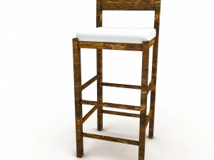 Boheemse barstoel 3D 3D Model