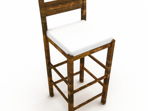 Bohemian bar chair 3D Model 3D