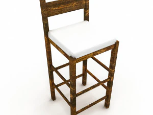 Bohemian bar chair 3D 3D Model