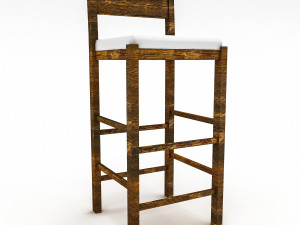 Bohemian bar chair 3D Model 3D