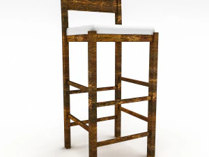Bohemian bar chair 3D 3D Model