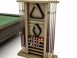 3D billiard hall assets model 3D Model