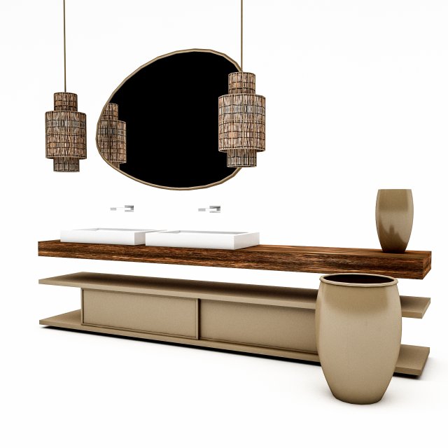 Bohemian bathroom toilet 01 model 3D Модель .c4d .max .obj .3ds .fbx .stl .blend 