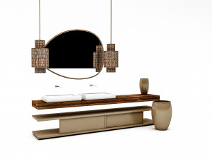 Bohemian bathroom toilet 01 model 3D Модель