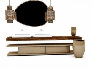 Bohemian bathroom toilet 01 model 3D Модель