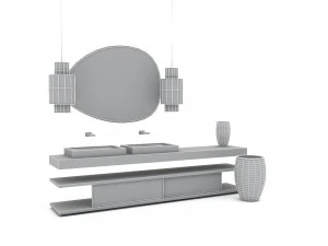Bohemian bathroom toilet 01 model 3D Model