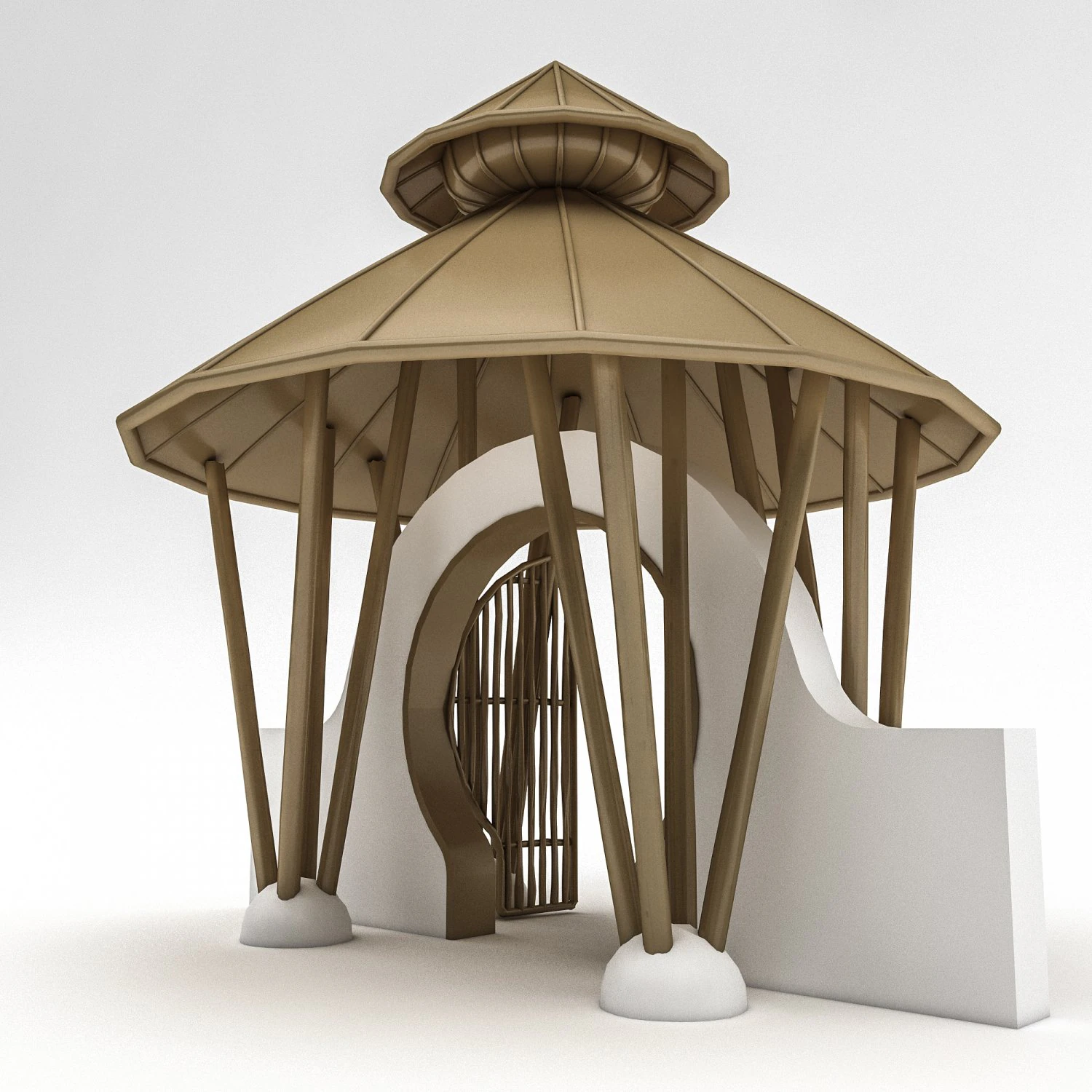 bohemian garden gate 3D Model .c4d .max .obj .3ds .fbx .stl .blend 