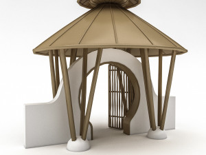 bohemian garden gate 3D Model