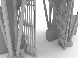 bohemian garden gate 3D Model