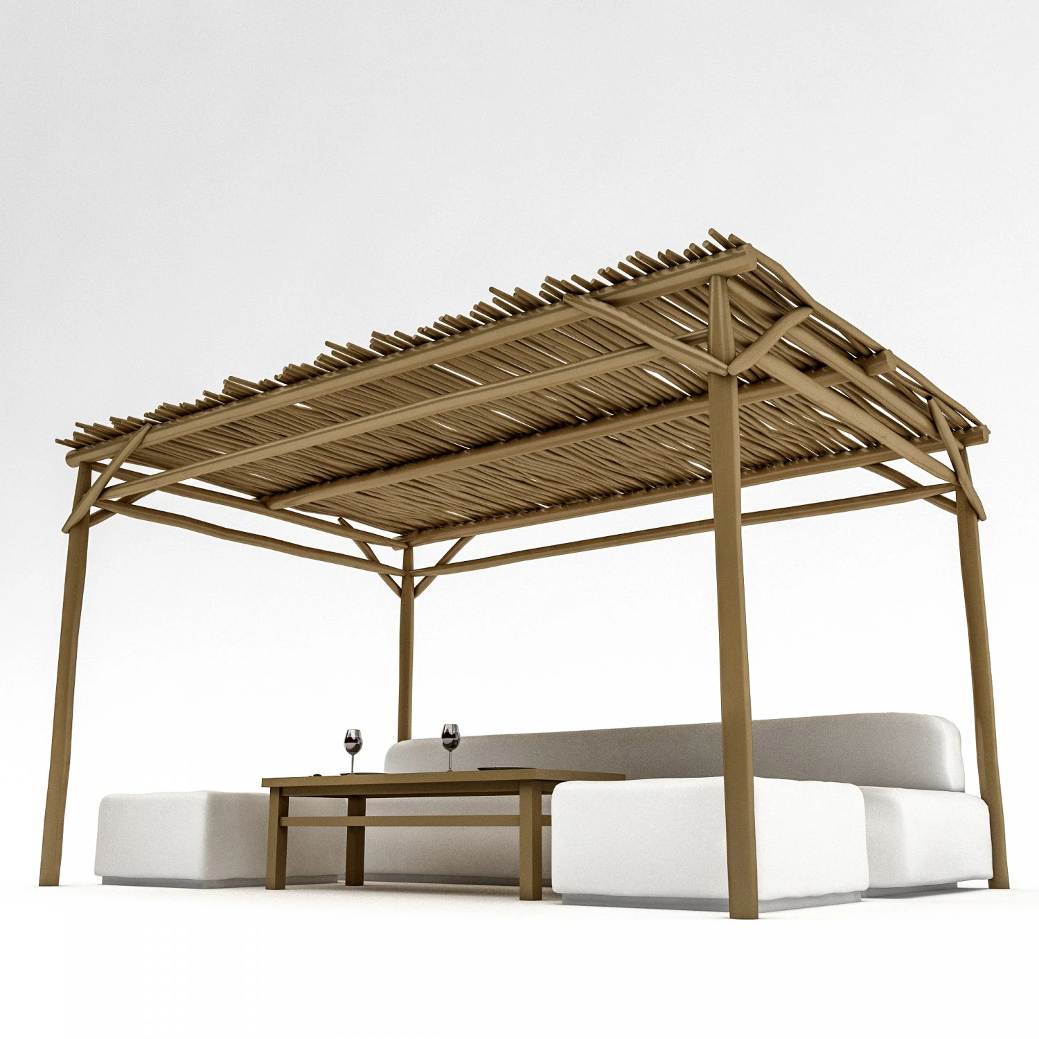 Bohemian beach lodge 01 3D 3D Model .c4d .max .obj .3ds .fbx .stl .blend 