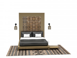 bohemian bed 01 3Dモデル