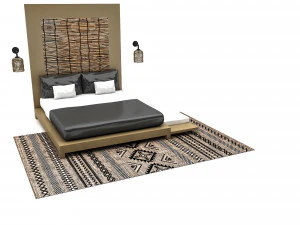 bohemian bed 01 3D Model