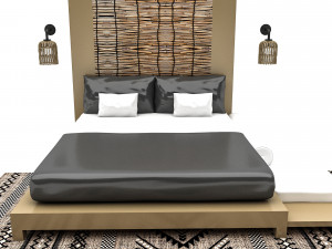 bohemian bed 01 3D मॉडल