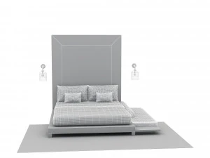 bohemian bed 01 3D Model