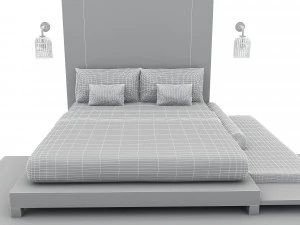 bohemian bed 01 3D Model