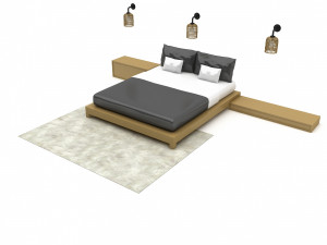 Bohemian bed 02 3Dモデル