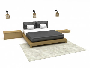 Bohemian bed 02 Modelo 3D