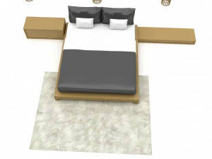 Bohemian bed 02 3D Model
