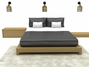 Bohemian bed 02 Modelo 3D